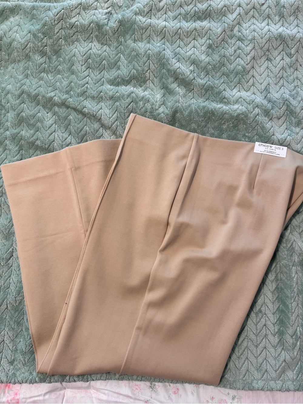 Chico's Taupe Ankle-Length Wide-Leg Pants - Picture 3 of 4